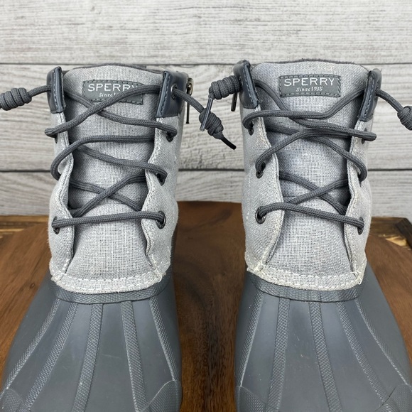 Sperry Saltwater Syren Gulf Quilt Duck Boot Grey Glitter STS84447 Women’s Size 7 - Picture 6 of 11